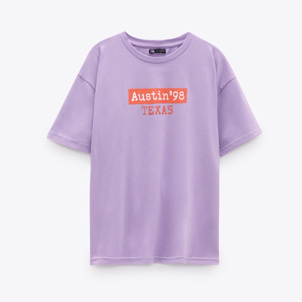 Zara Austin Texas graphic shirt
